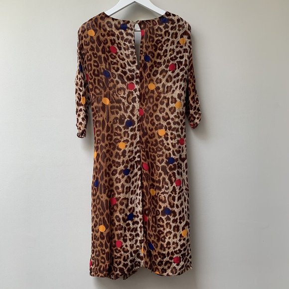 Paris atelier & Other Stories Dress EUR 38 Fits UK 12 Animal Print Sheer & Slip - Picture 10 of 13